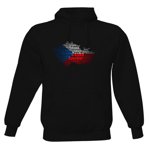 Pánská mikina s kapucí s potiskem Czechia mikina